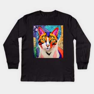 gatto design Kids Long Sleeve T-Shirt